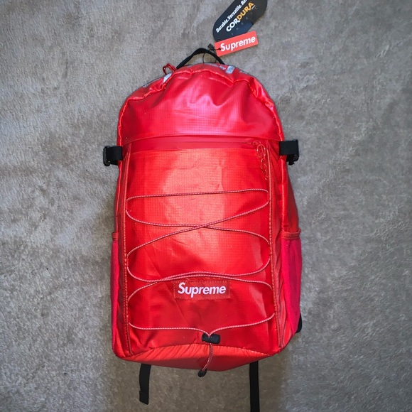 supreme fw17 backpack red